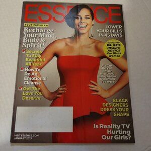 ESSENCE MAGAZINE-JANUARY 2013-ALICIA KEYS-VINTAGE